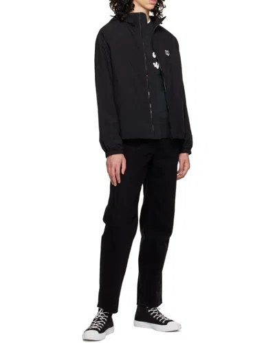 Maison Kitsuné Fox Head Patch Embroidered Windbreaker In Black
