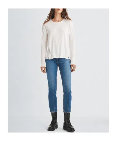 Rag & Bone Knitted Long-sleeved T-shirt In White