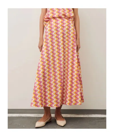 Marella Poplin Skirt In Multi