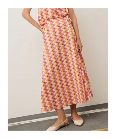 Marella Poplin Skirt In Multi