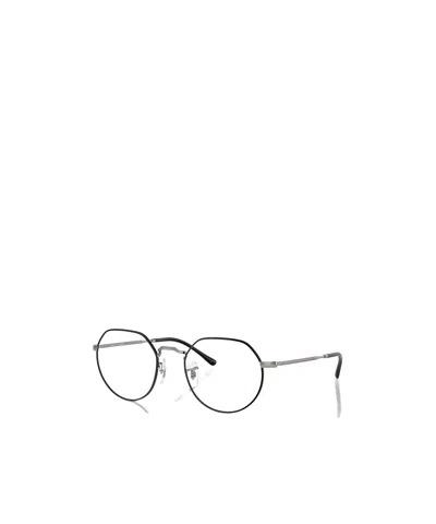 Ray Ban Geometric Frame Plain Mirror In Black