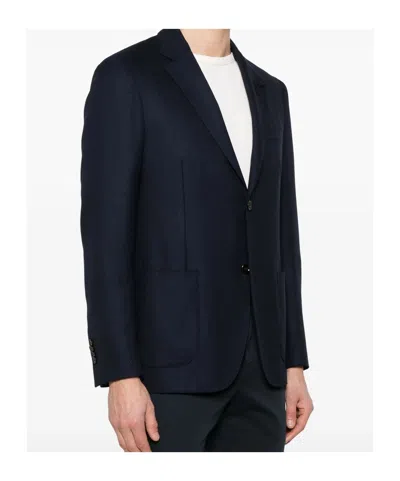 Lardini Patch-pocket Blazer In Blue