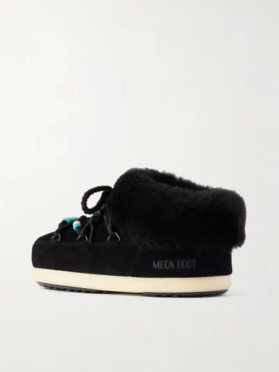 Moon Boot Round-toe Ankle Boots In Black