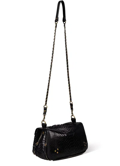 Jérôme Dreyfuss Bobi S Python Handbag In Black
