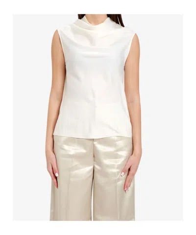 Philosophy Di Lorenzo Serafini Drape Front Blouse In White