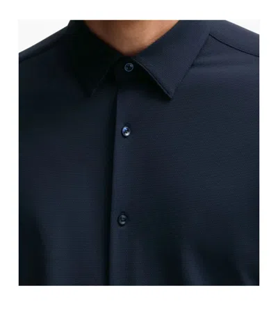 Hugo Boss Boss Roan Stretch Corduroy Button-up Shirt In Blue