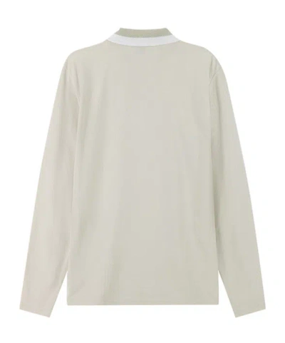 Hugo Boss Beige Solid Shirt Collar Polo In Gray