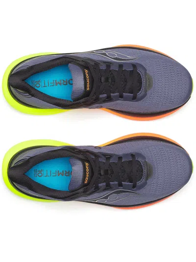 Saucony Dynamic Gradient Running Sneakers With Breathable Mesh Upper In Gray