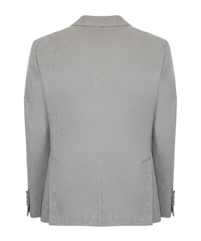 Eleventy Peak-lapel Double-breasted Jacket In Gray