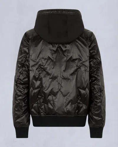 Moose Knuckles Leaf Quilted Bomber Jacket In Black