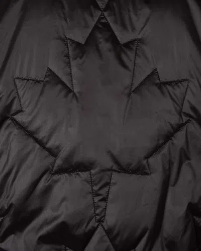 Moose Knuckles Leaf Quilted Bomber Jacket In Black