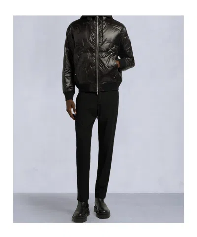 Moose Knuckles Leaf Quilted Bomber Jacket In Black