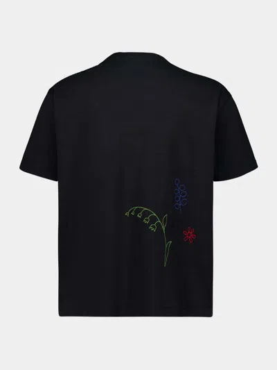 Bode Embroidered Field Guide T-shirt In Black