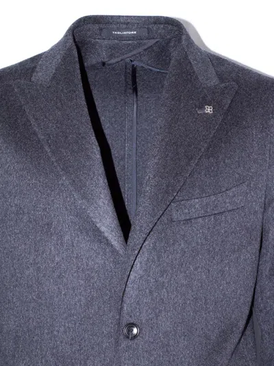 Tagliatore Single-breasted Blazer In Blue