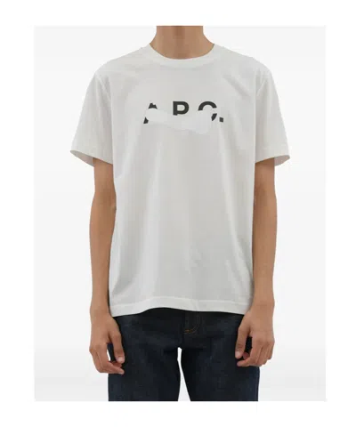 A.p.c. White Logo T-shirt In White
