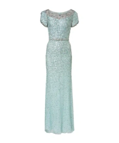 Jenny Packham Epoch Embellished Gown In Green