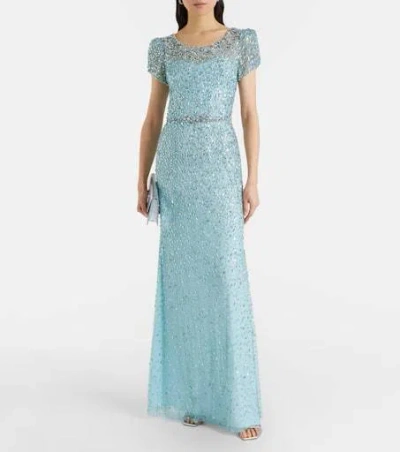 Jenny Packham Epoch Embellished Gown In Green