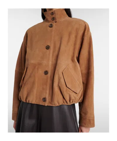 Simkhai Marley Suede Jacket In Brown