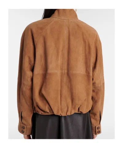 Simkhai Marley Suede Jacket In Brown