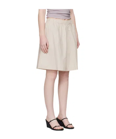 Baserange Claude Striped Elasticated Shorts In Neutral