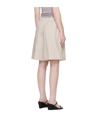 Baserange Claude Striped Elasticated Shorts In Neutral