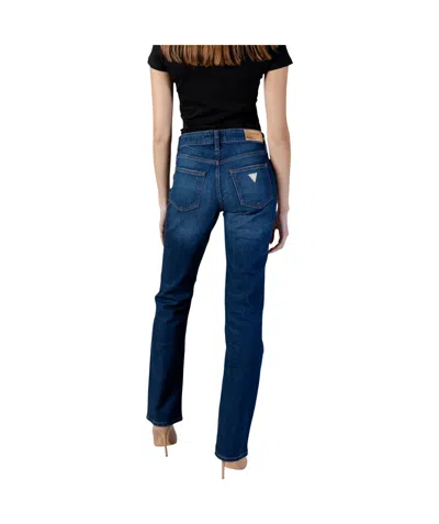 Guess Logo Patch Jeans In Blue