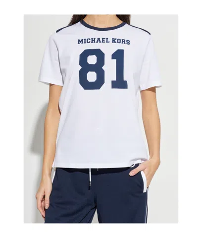 Michael Michael Kors Number-graphic T-shirt In White