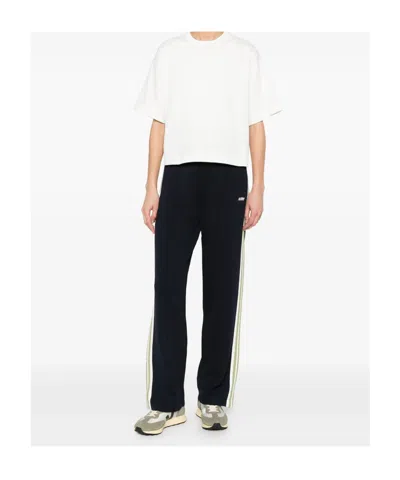 Autry White Solid Crew Neck T-shirt In White