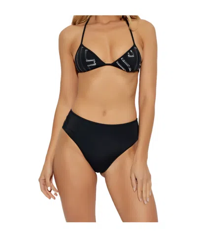 Diesel Logo Bikini Bottoms In Black