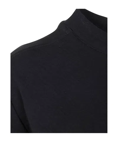Thom Krom Cropped Seam Detail T-shirt In Black