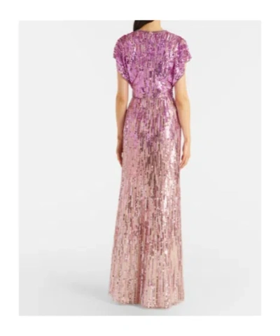 Jenny Packham Dusk Sequined Gown In Purple