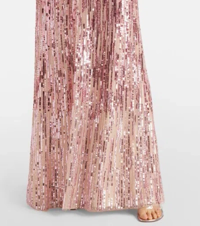 Jenny Packham Dusk Sequined Gown In Purple