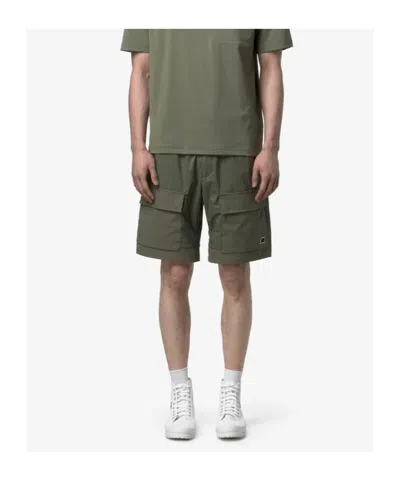 K-way Berger Belted Shorts In Green