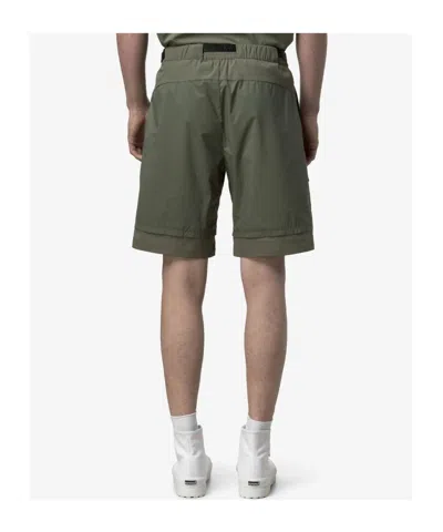 K-way Berger Belted Shorts In Green
