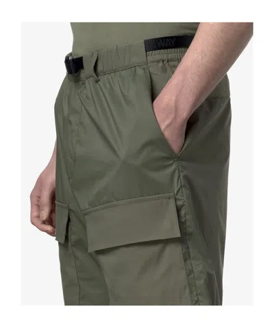 K-way Berger Belted Shorts In Green