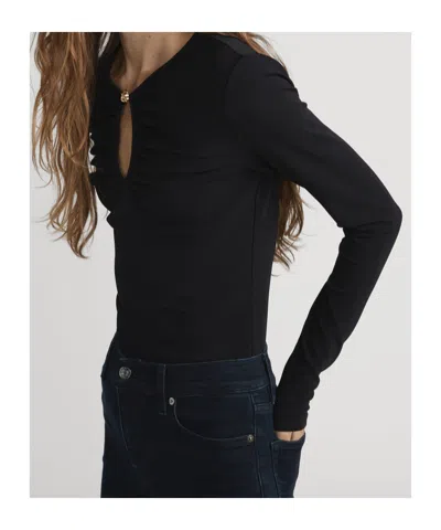 Frame Long-sleeved Top In Black