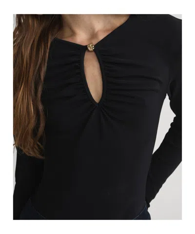 Frame Long-sleeved Top In Black