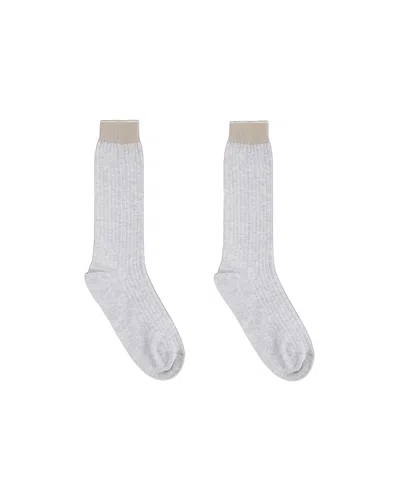Eleventy Ribbed-knit Socks In Multi