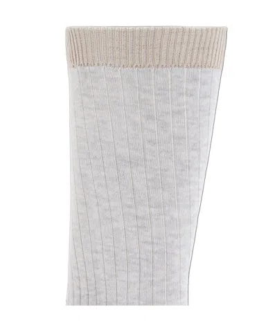 Eleventy Ribbed-knit Socks In Multi