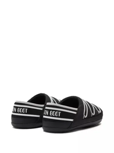 Moon Boot Embellished Slippers In Black