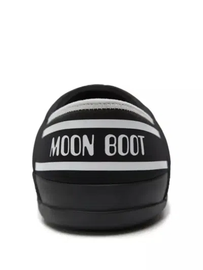 Moon Boot Embellished Slippers In Black