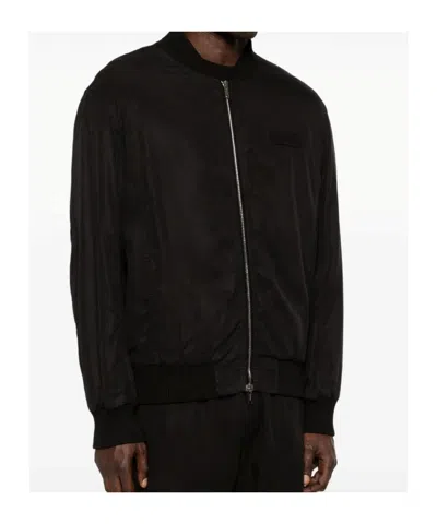 Iceberg Black Bomber Jacket In Black