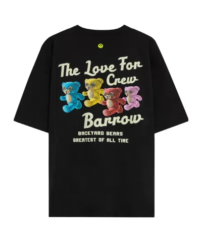 Barrow Printed Oversized T-shirt In Black