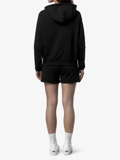 K-way Hooded Jacket Elasticated Cuffs Packable Design In Black
