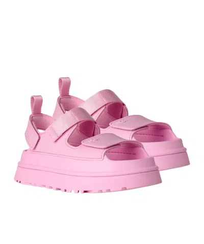 Ugg Sandals Open Toe Platform Sole Pull Tab In Pink