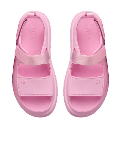 Ugg Sandals Open Toe Platform Sole Pull Tab In Pink