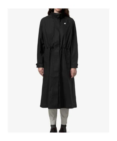 K-way Barbrein Drawstring Coat In Black