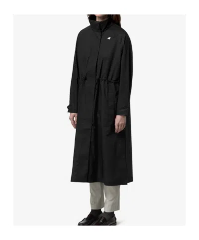K-way Barbrein Drawstring Coat In Black