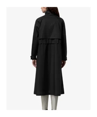 K-way Barbrein Drawstring Coat In Black