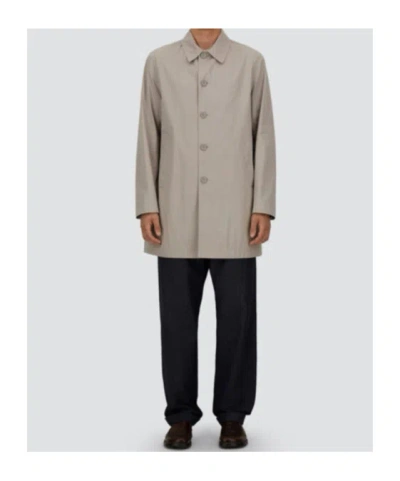 Herno Welt-pockets Button Coat In Gray